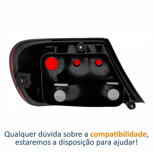Lanterna VW Gol G5 2009 Até 2012 Bicolor Fumê Lado Direito Passageiro