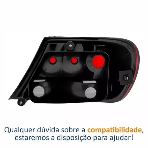 Lanterna VW Gol G5 2009 Até 2012 Bicolor Fumê Lado Esquerdo Motorista