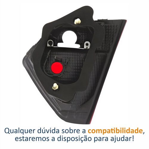 Lanterna Volkswagen Voyage G6 G7 G8 2013 2014 2015 2016 2017 2018 2019 2020 2021 2022 2023 Tampa Fumê Lado Esquerdo Motorista