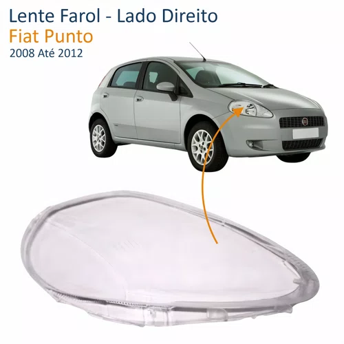 Lente Farol Fiat Punto 2008 Até 2012 Lado Direito Passageiro
