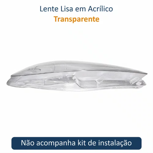 Lente Farol Fiat Punto 2008 Até 2012 Lado Esquerdo Motorista