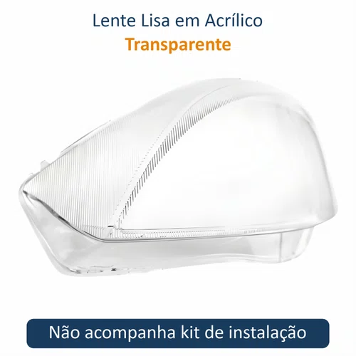 Lente Farol Chevrolet Montana 2003 2004 2005 2006 2007 2008 2009 2010 Pisca Liso Lado Esquerdo Motorista