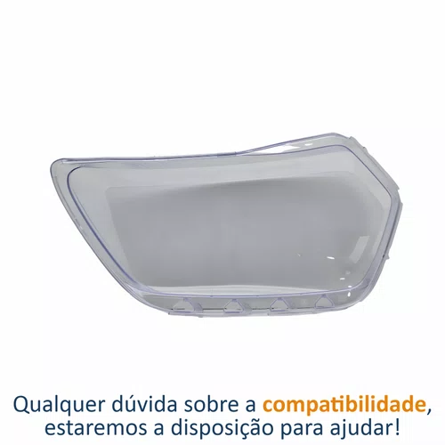 Lente Farol Renault Duster 2020 Até 2025 Lado Esquerdo Motorista