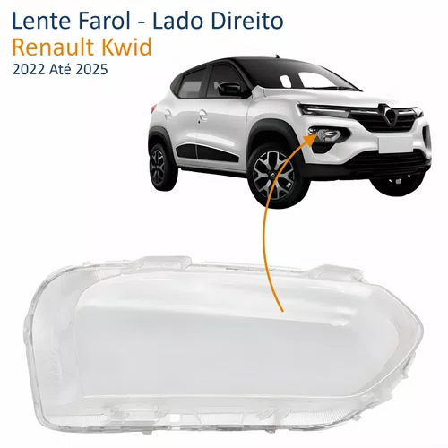 Lente Farol Renault Kwid 2022 Até 2025 Lado Direito Passageiro