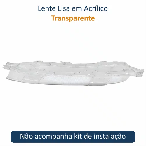Lente Farol Renault Kwid 2022 Até 2025 Lado Esquerdo Motorista
