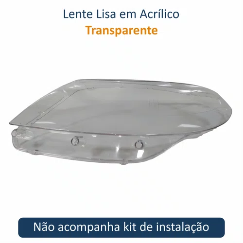Lente Farol Renault Sandero 2008 Até 2011 Lado Esquerdo Motorista