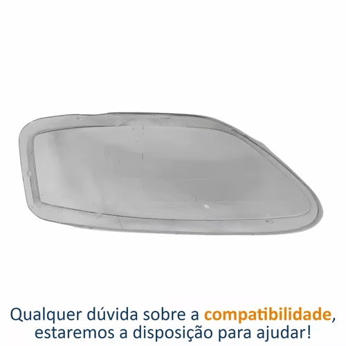 Lente Farol Vw Crossfox 2005 Até 2010 Simples Lado Esquerdo Motorista