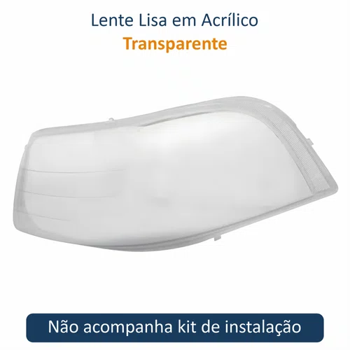 Lente Farol Volkswagen Gol Saveiro Parati G3 1999 2000 2001 2002 2003 2004 2005 Lado Esquerdo Motorista