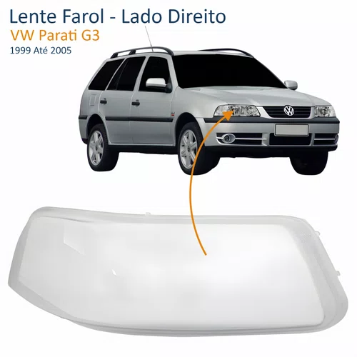 Lente Farol VW Parati G3 1999 Até 2005 Lado Direito Passageiro