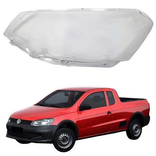 Lente Farol Vw Saveiro G6 2014 Até 2016 Simples Lado Esquerdo Motorista