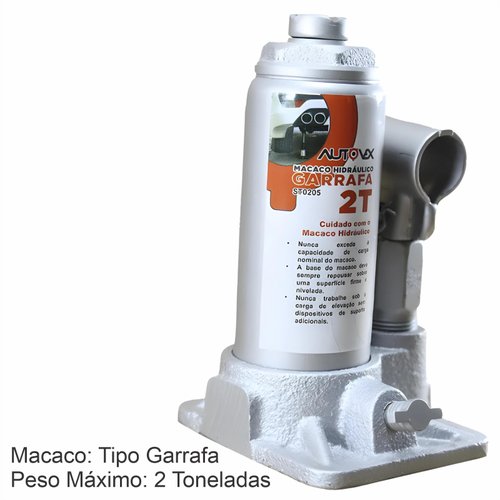 Macaco Hidráulico Modelo Garrafa Universal 2 Toneladas