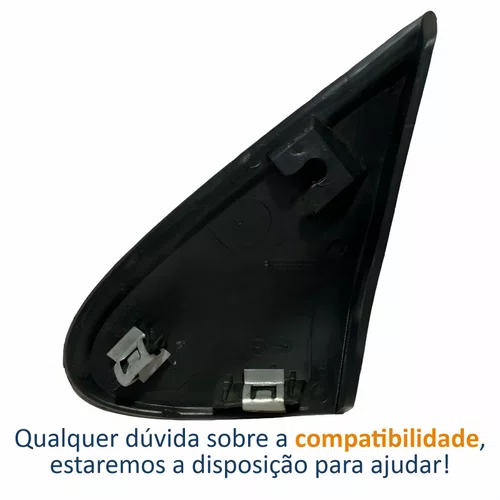 Moldura Acabamento Retrovisor Gm Prisma 2020 2021 2022 2023 2024 Texturizado Lado Direito Passageiro