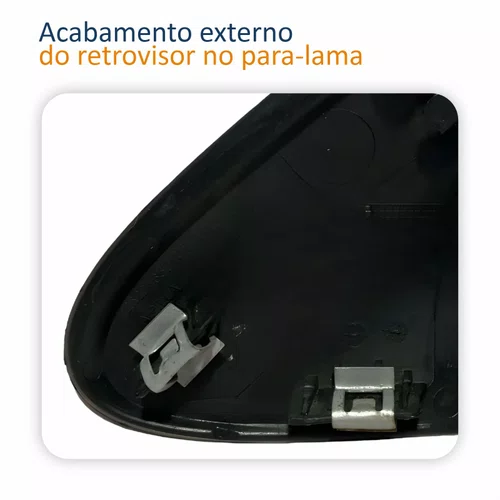 Moldura Acabamento Retrovisor Gm Prisma 2020 2021 2022 2023 2024 Texturizado Lado Direito Passageiro