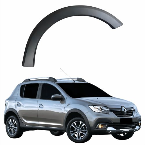 Moldura Dianteira Paralama Renaut Sandero Stepway 2015 2016 2017 2018 2019 Lado Direito Passageiro