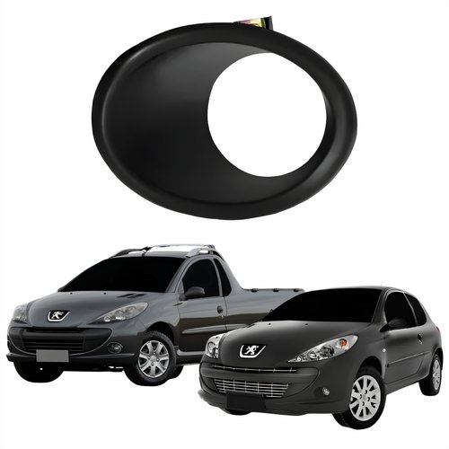 Moldura Farol Auxiliar Peugeot 207 Hoggar 2008 Até 2014 Lado Esquerdo Motorista