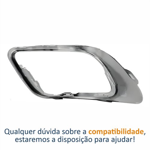 Moldura Farol Auxiliar Renault Fluence 2014 Até 2019 Cromado Lado Direito Passageiro