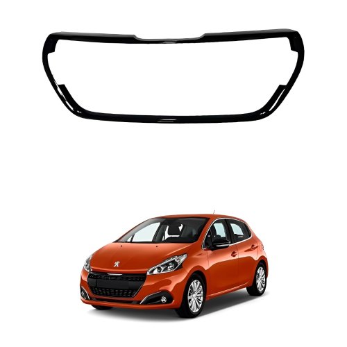 Moldura Grade Radiador Peugeot 208 2017 2018 2019 2020 Black Piano