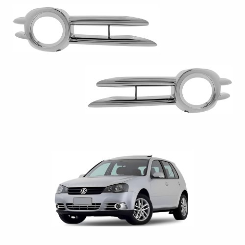 Moldura Grade Vw Golf 2008 2009 2010 2011 2012 Cromada Lado Direito e Lado Esquerdo