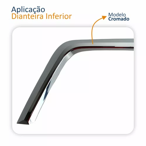 Moldura Parachoque Dianteiro Mitsubishi Asx 2017 Até 2022 Inferior Cromado Lado Direito Passageiro