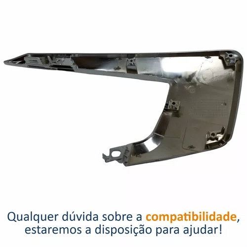 Moldura Parachoque Dianteiro Mitsubishi Asx 2017 Até 2022 Superior Cromado Lado Esquerdo Motorista