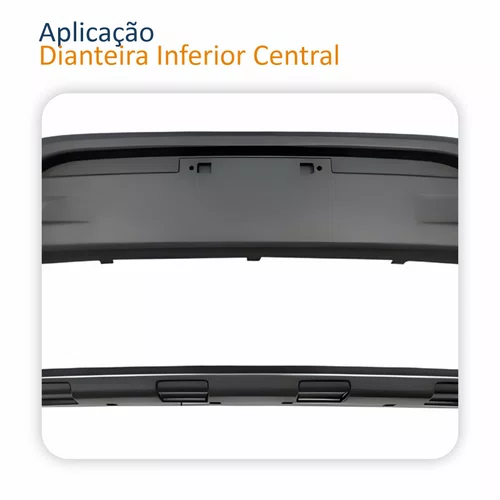 Moldura Parachoque Dianteiro Renault Sandero Stepway 2008 2009 2010 2011 Inferior Central