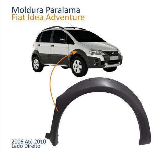 Moldura Para-lama Fiat Idea Adventure 2006 2007 2008 2009 2010 Lado Direito Passageiro