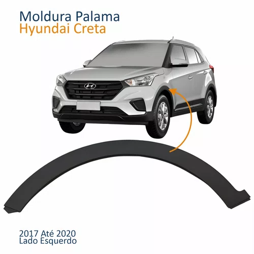 Moldura Paralama Dianteiro Hyundai Creta 2017 2018 2019 2020 Lado Esquerdo Motorista