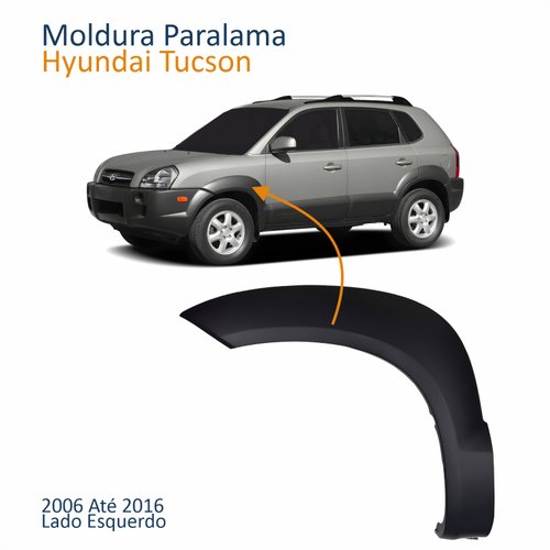 Moldura Para-lama Hyundai Tucson 2006 Até 2016 Lado Esquerdo Motorista
