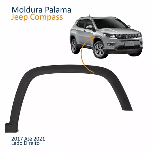 Moldura Paralama Dianteiro Jeep Compass 2017 2018 2019 2020 2021 Lado Direito Passageiro