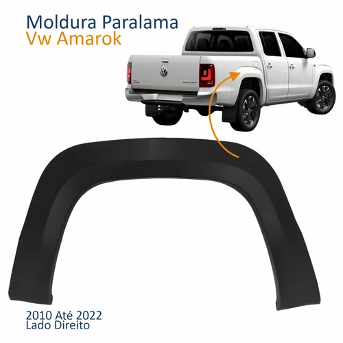 Moldura Paralama Traseira Vw Amarok 2010 Até 2022 Lado Direito Passageiro