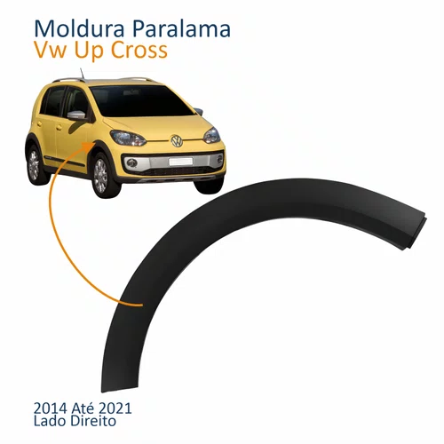 Moldura Paralama Dianteira Vw Up Cross 2014 Até 2021 Lado Direito Passageiro