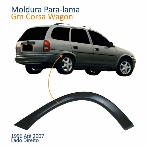 Moldura Para-lama Traseiro Gm Corsa Wagon 1996 Até 2007 Lado Direito Passageiro