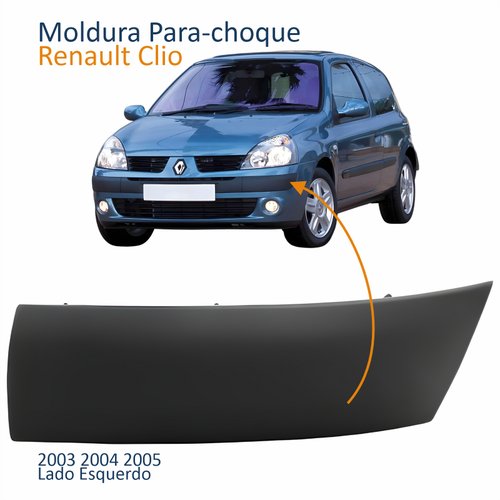 Moldura Para-choque Renault Clio 2003 2004 2005 Lado Esquerdo Motorista