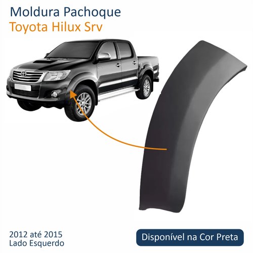 Moldura Parachoque Toyota Hilux Srv 2012 Até 2015 Lado Esquerdo Motorista