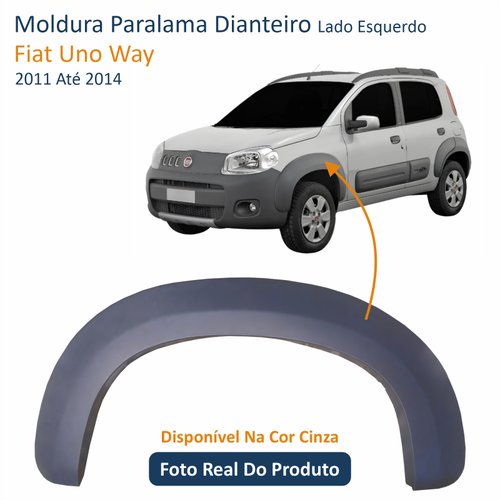 Moldura Paralama Dianteiro Fiat Uno Way 2011 Até 2014 Lado Esquerdo Motorista