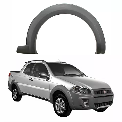 Moldura Paralama Fiat Strada Working 2014 Até 2019 Dianteiro Lado Direito Passageiro