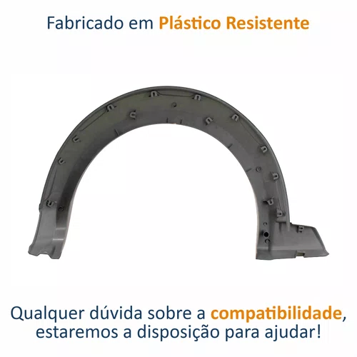 Moldura Paralama Fiat Strada Working 2014 Até 2019 Dianteiro Lado Direito Passageiro