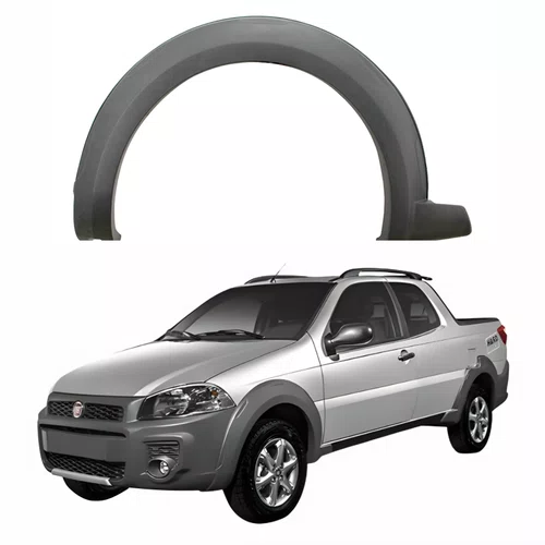 Moldura Paralama Fiat Strada Working 2014 Até 2019 Dianteiro Lado Esquerdo Motorista