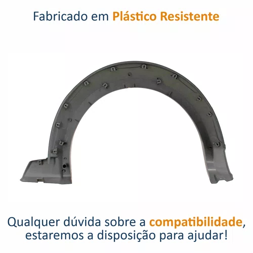 Moldura Paralama Fiat Strada Working 2014 Até 2019 Dianteiro Lado Esquerdo Motorista
