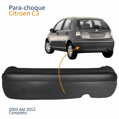 Para-choque Traseiro Citroen C3 2003 Até 2012 Completo