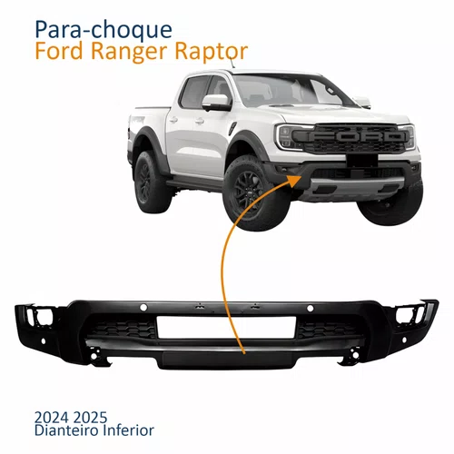 Para-choque Dianteiro Ford Ranger Raptor 2024 2025 Inferior
