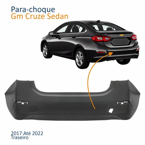 Para-choque Traseiro Gm Cruze Sedan 2017 Até 2022