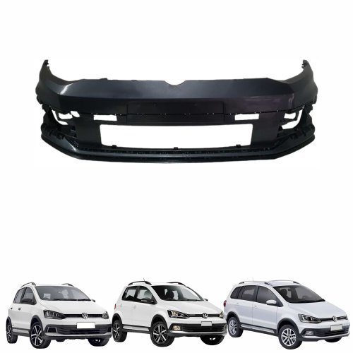 Parachoque Dianteiro Vw Crossfox Spacecross 2014 2015 2016 2017 2018 2019 2020 2021 Com Furo