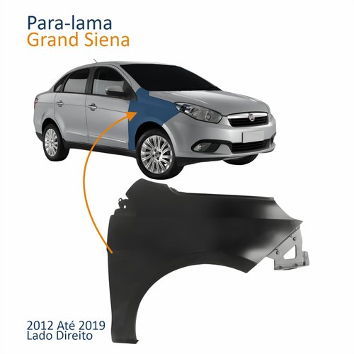 Para-lama Dianteiro Grand Siena 2012 Até 2019 Lado Direito Passageiro