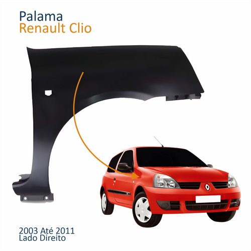 Para-lama Dianteiro Renault Clio 2003 Até 2011 Com Furo Lado Direito Passageiro