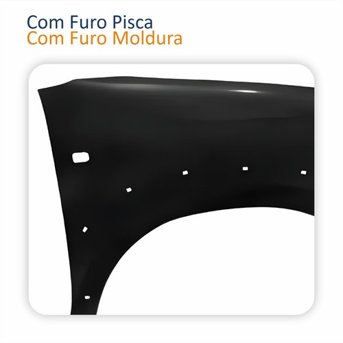 Para-lama Dianteiro Hilux Srv Sw4 2012 2013 2014 2015 Com Furo Pisca Moldura Lado Direito Passageiro