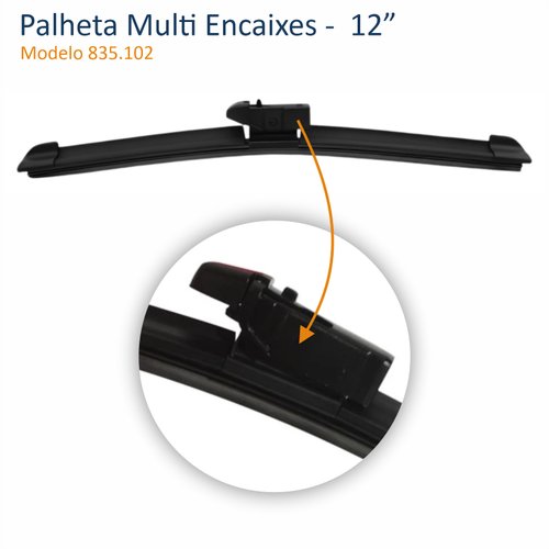 Palheta Traseira Multi Encaixes 12”