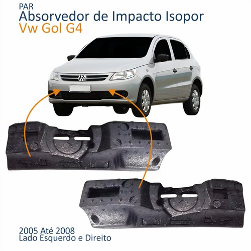 Par Absorvedor de Impacto Isopor Vw Gol G4 2005 2006 2007 2008