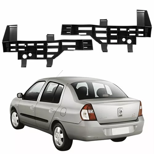 Par Alma Para-choque Traseiro Renault Clio Sedan 2006 Até 2011