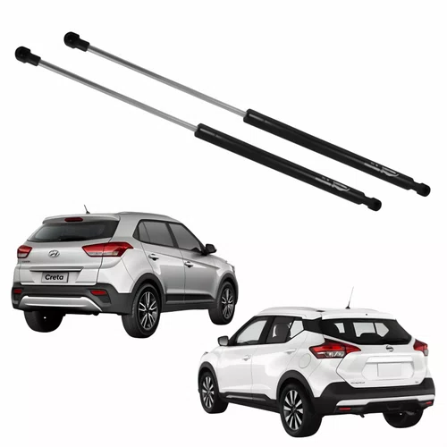 Par Amortecedor Tampa Traseira Hyundai Creta Nissan Kicks 2017 Até 2025
